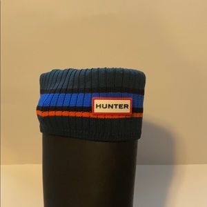 Green and blue hunter boot socks